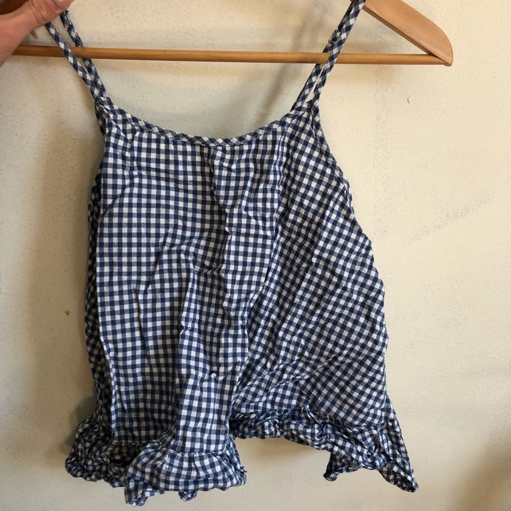 Plaid crop tank